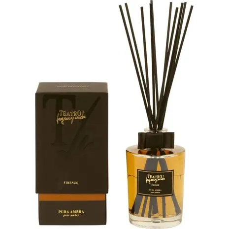 Αρωματικό χώρου με sticks Teatro Fragranze Uniche Pure Amber 100ml